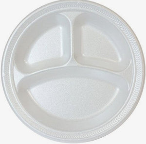 Foam Plate 10" 3 Compartment (25pcs*20pkt)