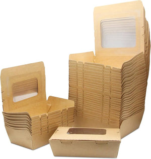 Kraft Lunch Box & Window - PE Coated (200pcs)