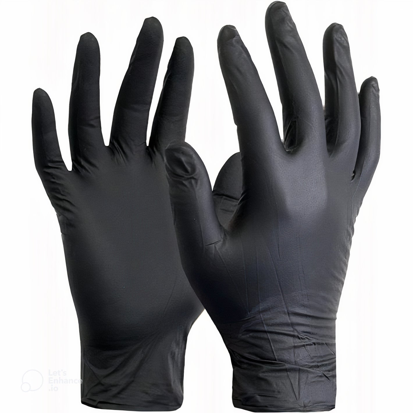 Black Nitrile Gloves Large, Powder Free (100 Pcs)