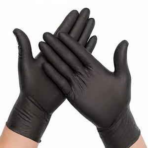 Black Vinyl Gloves Powder Free (100 PCS)