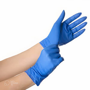 Blue Nitrile Gloves , Powder Free(100 Pcs)