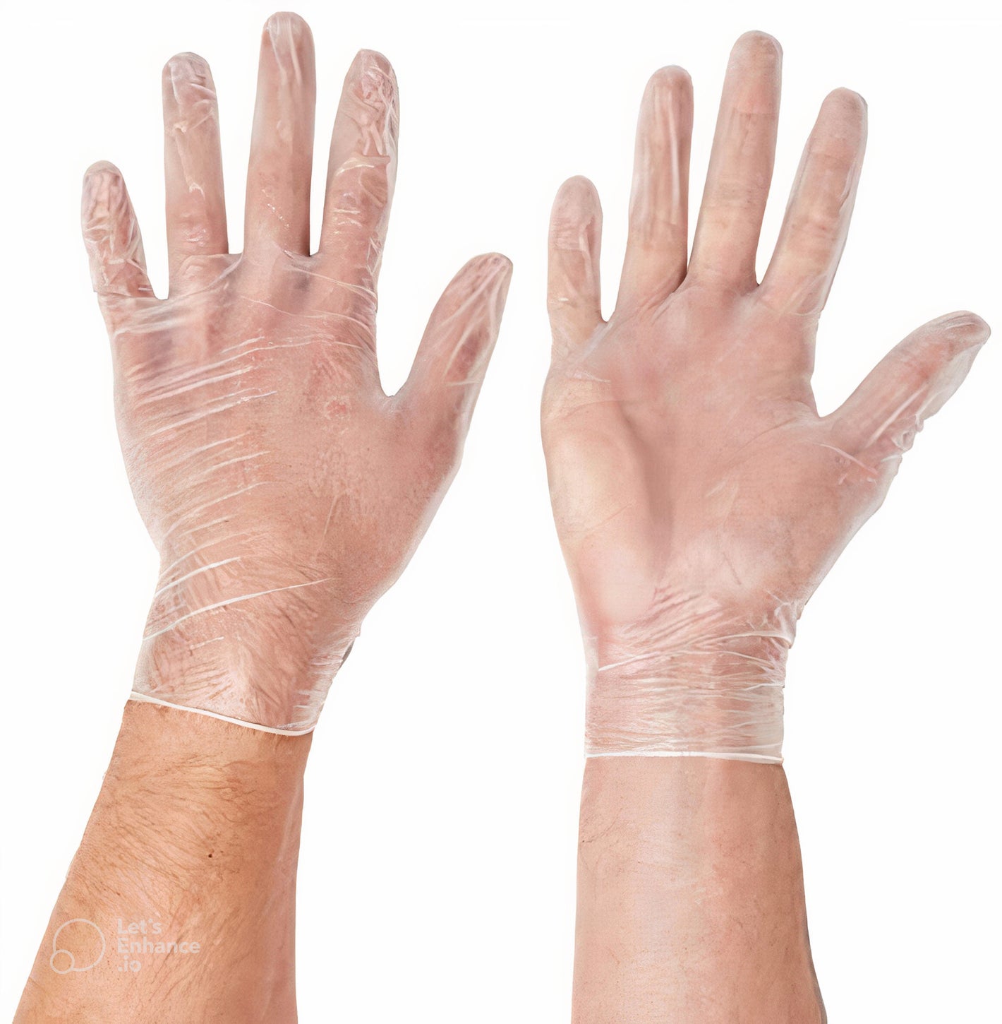 Clear Vinyl Gloves, Powder Free (100pcs*10pkt)