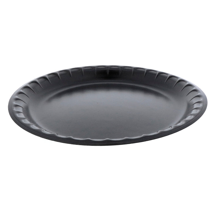 Foam Plate Round Black