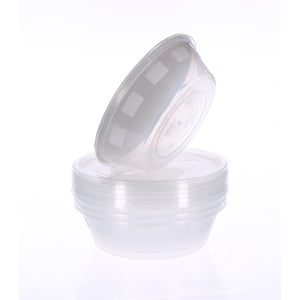 Microwave Round Clear Container & Lid (500PCS)