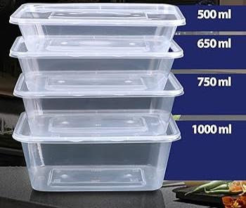 Microwave Rectangular Clear Container Lid (500pcs)