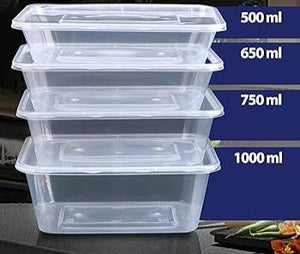 Microwave Rectangular Clear Container Lid (250pcs)