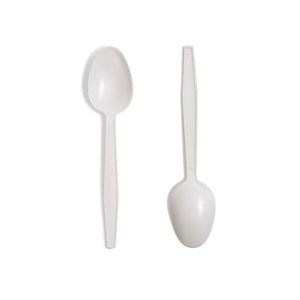 Tea Spoon Plastic White (50pcs*40pkt)