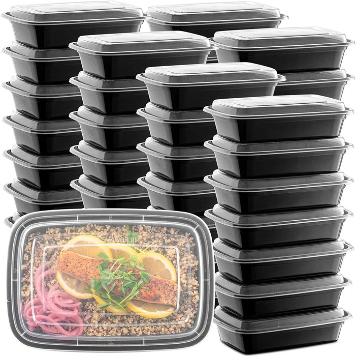 Black Rectangular Container with Lid 150 Pcs