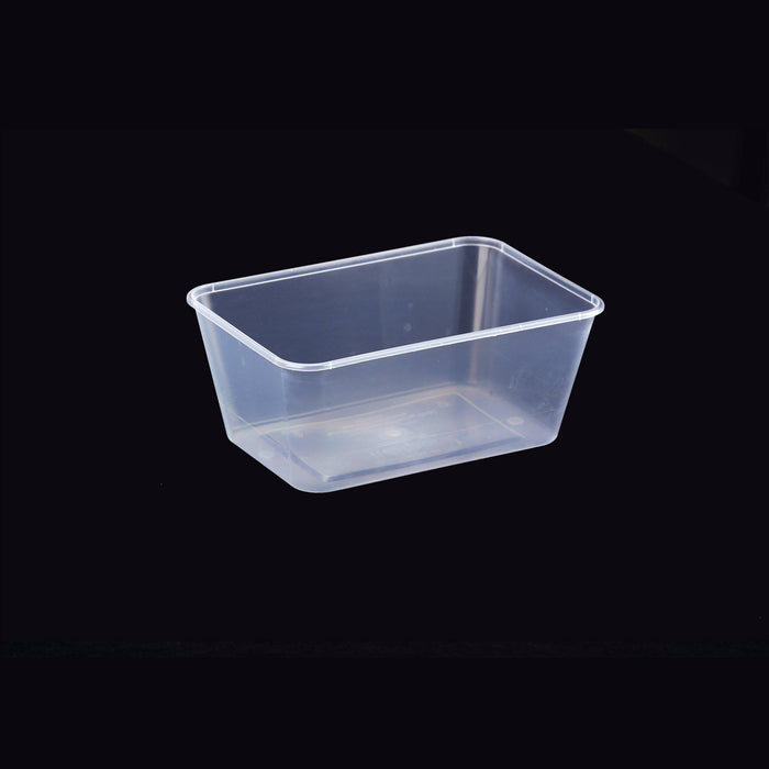 Microwavable Rectangular Clear Container 500 Pieces