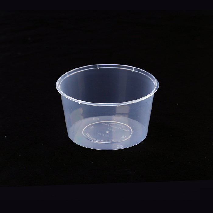 Microwavable Round Clear Container 500 Pieces