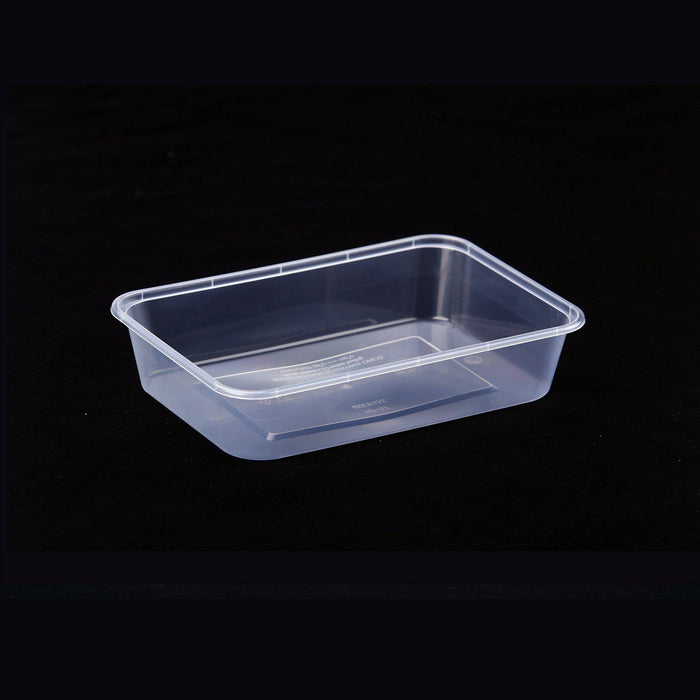 Microwavable Rectangular Clear Container 500 Pieces