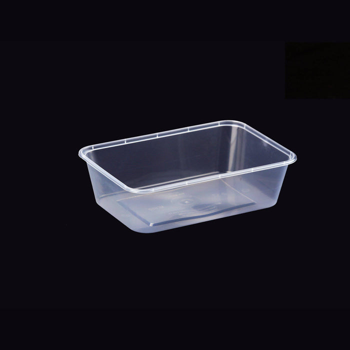 Microwavable Rectangular Clear Container 500 Pieces