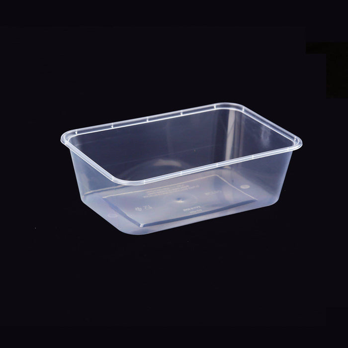 Microwavable Rectangular Clear Container 500 Pieces